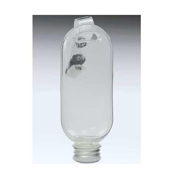 Flacon tube PVC transparent Clip & bouchon aluminium 50ml