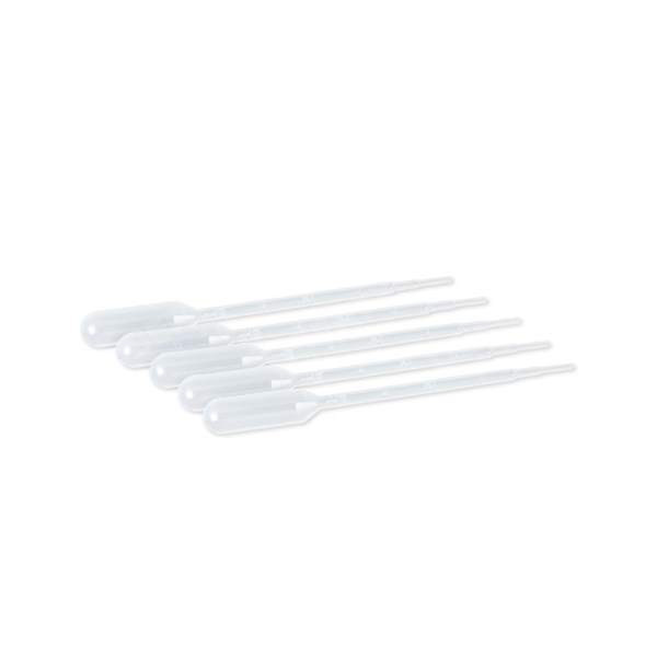 Pipettes pasteur plastique 3ml graduées 0.5 ml