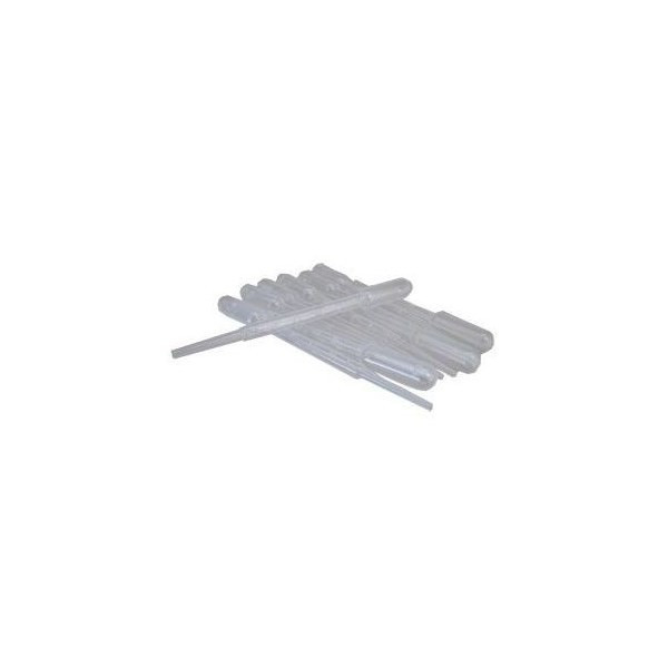 Lot de 10 Pipettes pasteur plastique 3ml graduées 0.5 ml