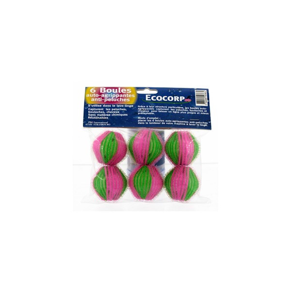 Lot de 6 boules Auto-Agrippantes Anti-Peluches boules Auto-Agrippantes Anti-Peluches