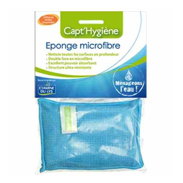 Capt Hygiene - Eponge microfibre lavable toutes surfaces