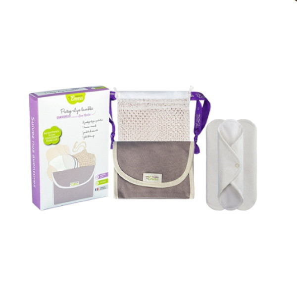 Lot de 3 protèges slips lavables + trousse de voyage + filet de lavage - Les Tendances d'Emma