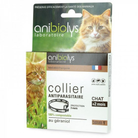 Collier antiparasitaire chat + 2 mois - Anibiolys
