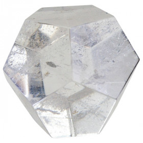 Dodécaèdre en cristal de roche naturel de 4,5 cm de diamètre