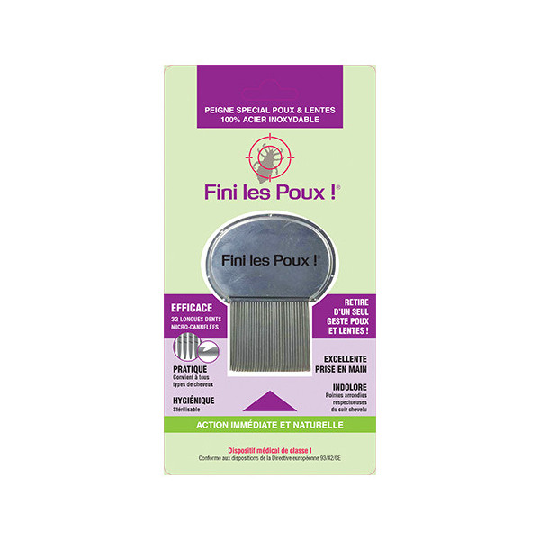 Peigne anti-poux et lentes - Fini les poux