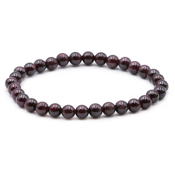 BRACELET BOULE 06MM GRENAT ROUGE ALMANDIN A (06-07MM)