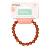 BRACELET JASPE ROUGE BOULE 08MM AB