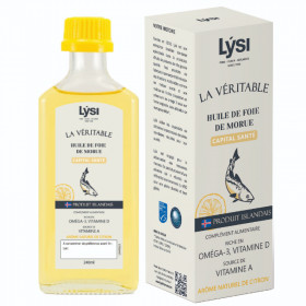 Lysi - Huile de foie de morue naturelle 240ml - Oméga 3 Capital santé