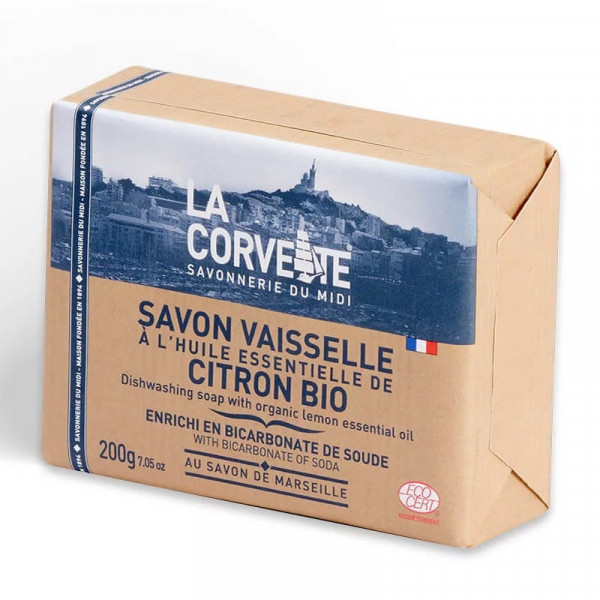 Savon vaisselle enrichi en bicarbonate de soude 200g - La Corvette