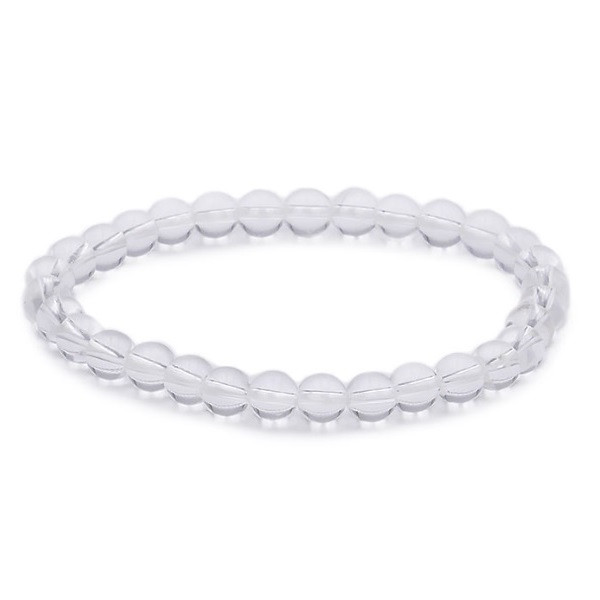 Bracelet Boule 06MM Cristal de Roche A