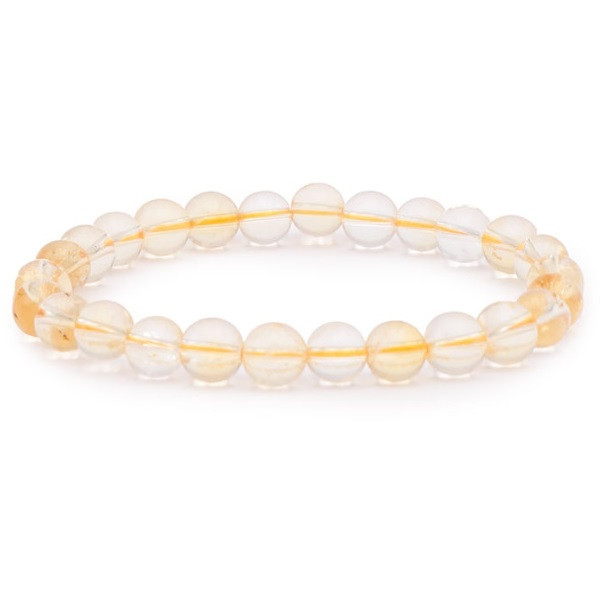 Bracelet Boule Citrine Naturelle AA 08MM