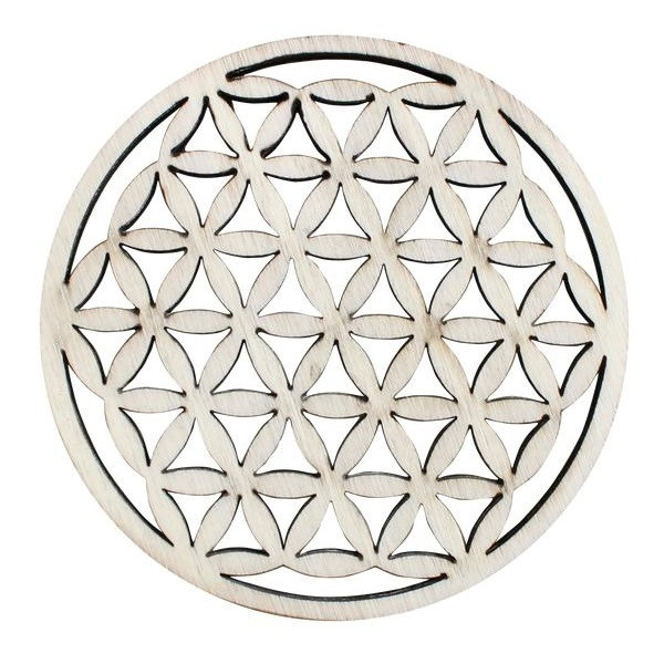 Fleur de Vie en Peuplier - Puissance et Bienfaits - Diam 10 cm