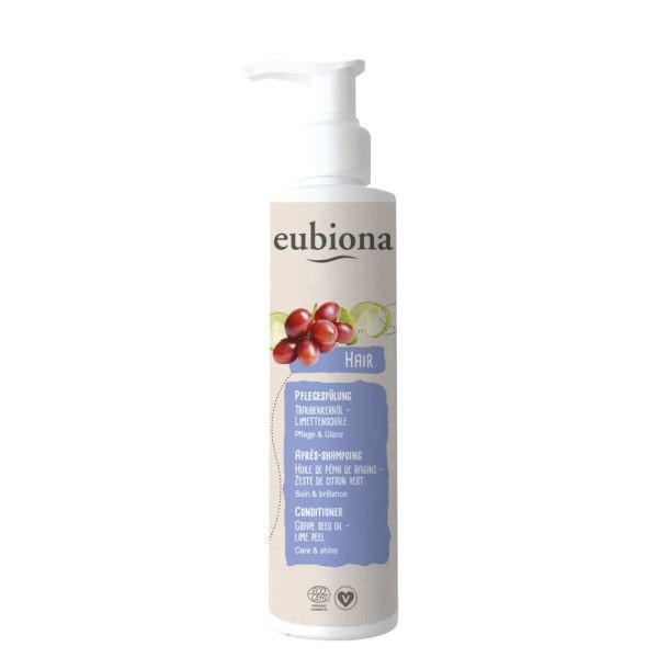 Après-Shampoing Huile Pépins de Raisin & Zeste Citron Vert Bio - Eubiona.
