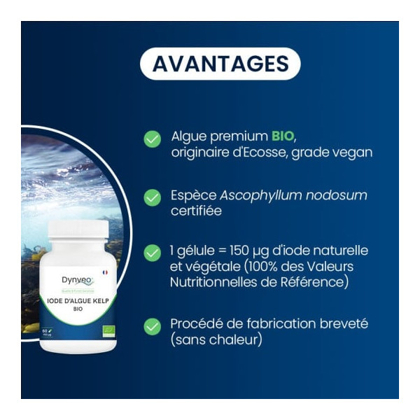 Iode d'algue kelp BIO - Dynveo