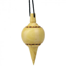 Pendule Boule en Buis Gravé