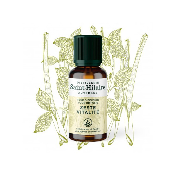 Zeste Vitalité - Synergie d'Huiles Essentielles Bio à diffuser
