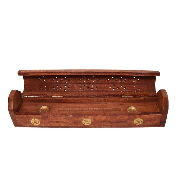 Boite Porte-encens en bois Om