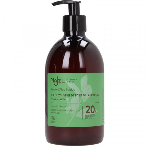 Najel - Savon d'Alep liquide 20% HBL BIO 500ml - 2