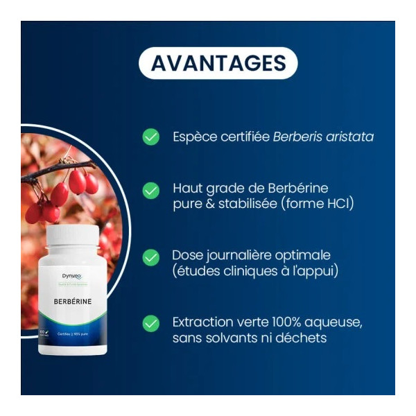 Berbérine pure 60 gélules - Dynveo - 3