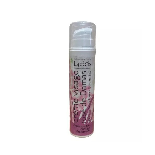 Crème visage 60% de lait d'ânesse frais et BIO - Rose de Damas - 2
