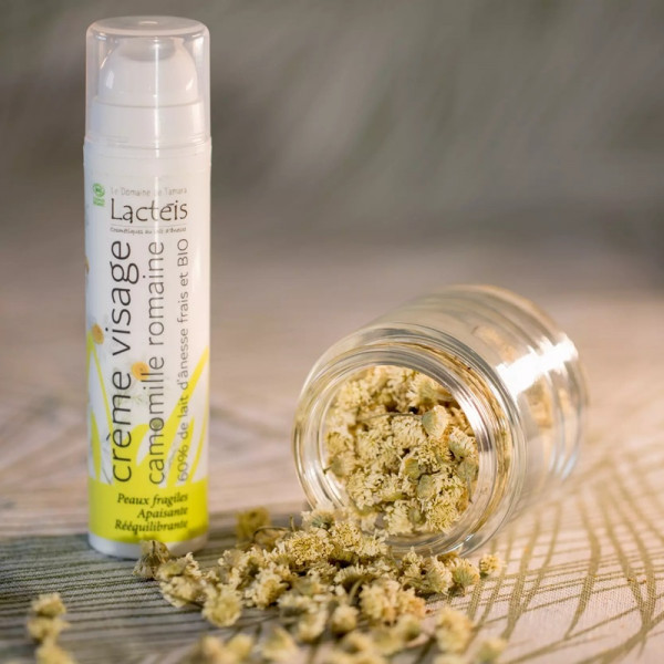 Crème visage 60% de lait d'ânesse frais et BIO - Camomille Romaine - 2
