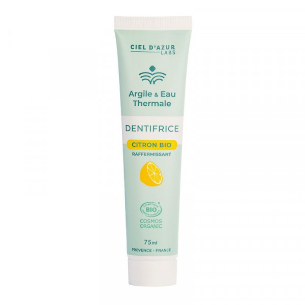 Dentifrice Citron bio 75 ml – Argile & Eau Thermale - 1
