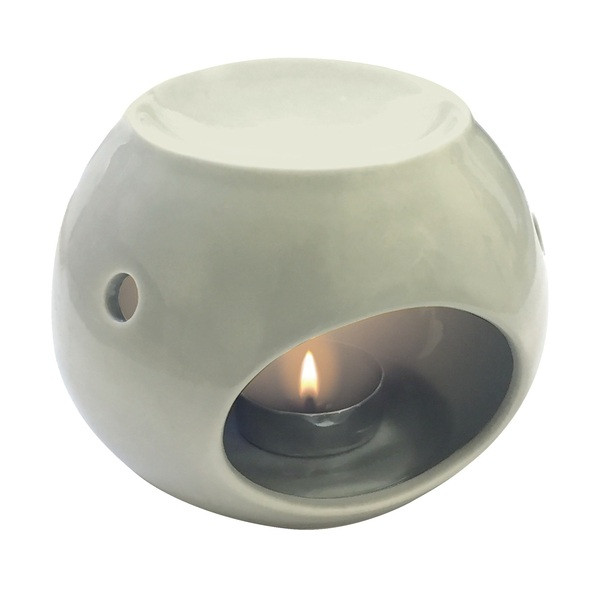 Brûle-parfum en Céramique Gris - 1