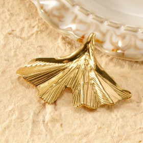Broche fleur de ginkgo simple - 1