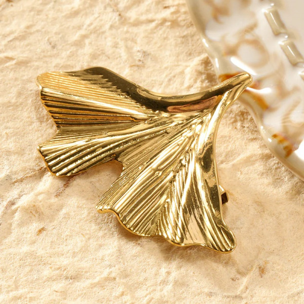Broche fleur de ginkgo simple - 2