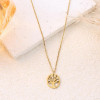 Collier chaîne dorée avec pendentif arbre de vie - 1