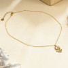 Collier Chaîne Fine Dorée Mystique Cœur Du Feu - 1