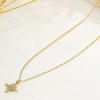 Collier Chaîne Fine Dorée Avec Pendentif Étoile Strassée - 1