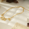 Collier Doré Chaîne Maillons Avec Multi Pendantes Soleils - 2