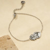 Bracelet chaîne argentée cœur ex-voto