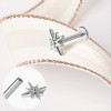 Piercing Argenté Etoile en Acier Inoxydable - 1