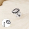 Piercing Goutte Fleur Argenté en Acier Inoxydable - 1