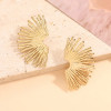 Boucles d'Oreilles Dorées Demi Soleil - 1