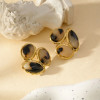 Boucles d'Oreilles Dorées Motif Animal Léopard - 2