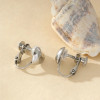 Boucles d'Oreilles à Clip Cœur Éclat Argenté Raffiné - 1