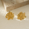 Boucles d'Oreilles À Clip Marguerites Dorées - 2