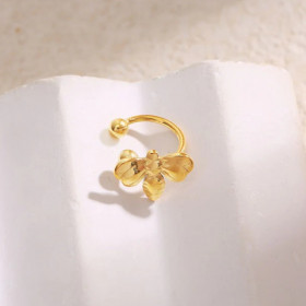 Bague d'Oreille Earcuff Doré Fin Abeille Brillante - 1