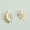 Boucles d'Oreilles Dorées Papillon Féérique Ajouré et Strass