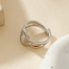 Bague Argentée Chaîne Entrelacée Intemporelle - 2