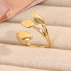 Bague Dorée Ouverte Trois Gouttes Fluides