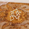 Bague dorée corail blanc - 1