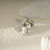 Bague Argentée Ajustable Floral Épanouie En Pétales Ondoyants