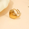 Bague Dorée Ajustable Cœur Royal