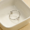 Bague ajustable argentée fine libellule - 2