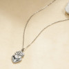 Collier Chaîne Fine Argentée Mystique Cœur Du Feu Ex-Voto - 1