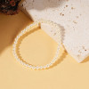 Bracelet élastique petites perles blanche